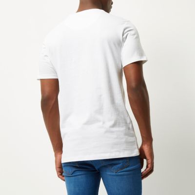 White orange print t-shirt